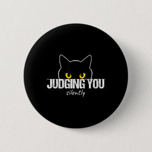 Cat Judging You Silently 6 Cm Round Badge