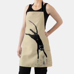 Cat Jumping into the Pond, Alexandre Steinlen Apron