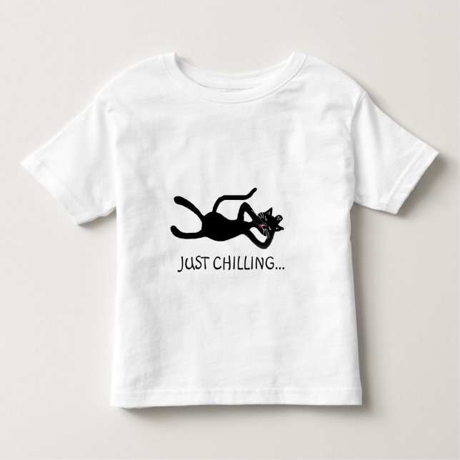 Cat just chilling toddler T-Shirt (Front)