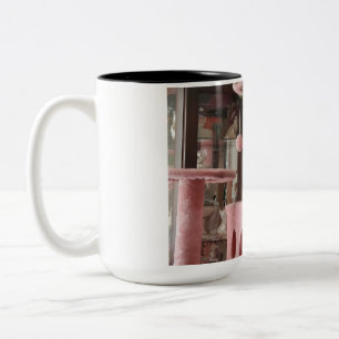 Cat just chilling Two-Tone coffee mug