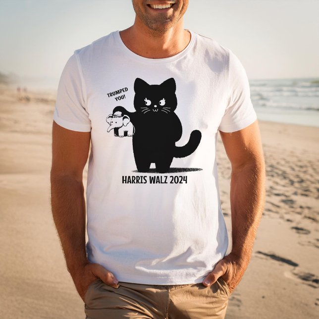 Cat Kamala Harris T-shirt Funny Black Men Shirt (Creator Uploaded)
