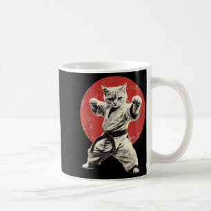 Cat Karate Judo Japan Japanese Flag Funny Graphic Coffee Mug