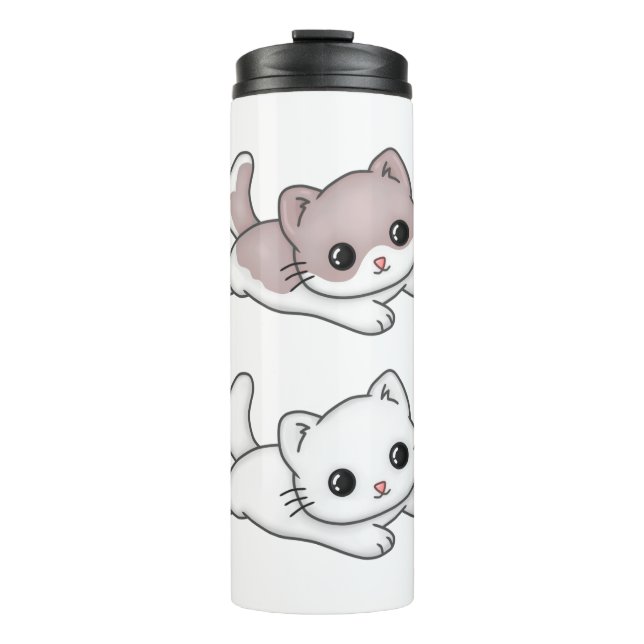 Cat Kawaii Feline Little Cat Tender Chibi Thermal Tumbler (Front)