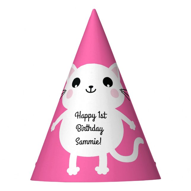 Cat Kid's Birthday Party Cute Kitty Hat (Front)
