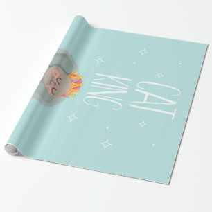 Cat King Cat With Crown Cat Lover Wrapping Paper