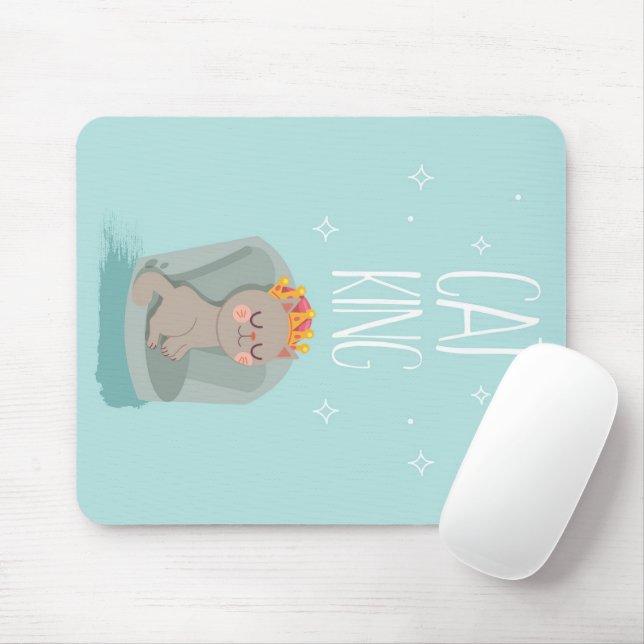 Cat King Gifts For Cat Lovers Mouse Pad (With Mouse)