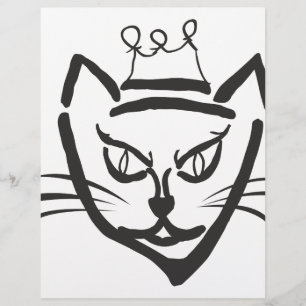 Cat King Illustration, Cartoon Kitty Cat Flyer