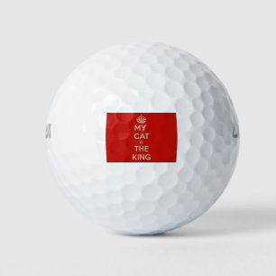Cat King Message Note To Quote Red Golf Balls