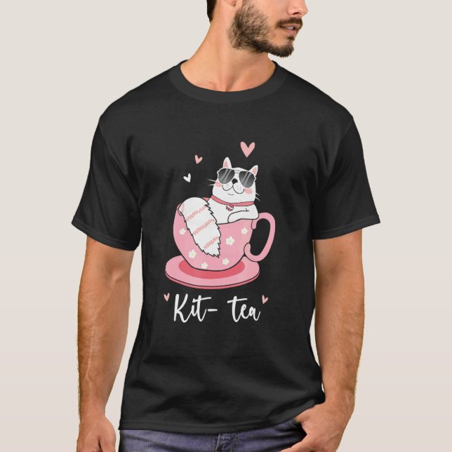 Cat Kit-Tea Cat T-Shirt (Front)