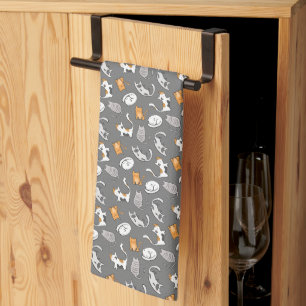 Cat Kitchen Towel (Grey)