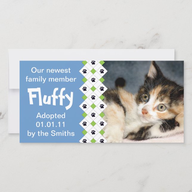Cat/Kitten Adoption Announcement (Front)