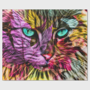 Cat Kitten Artsy Wrapping Paper