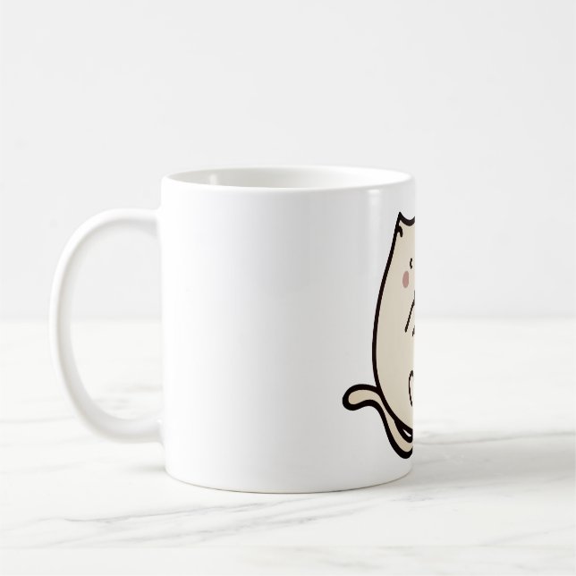 cat, kitten, ball coffee mug (Left)