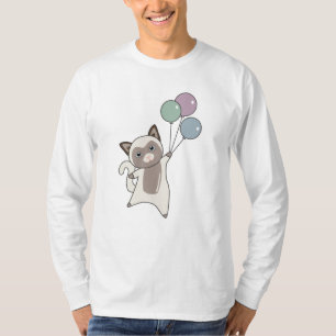 Cat Kitten Balloons Cute Animals Kids T-Shirt