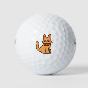 Cat Kitten Cartoon Ginger Cat Cute Kitty Anime Golf Balls