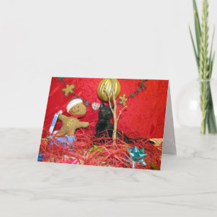 Cat, Kitten, Christmas, Rescue, Photo Holiday Card