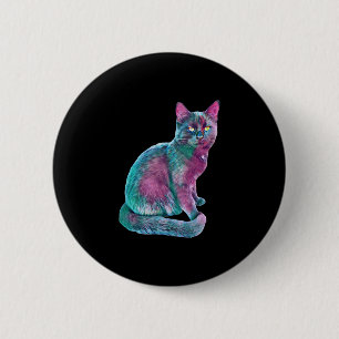Cat Kitten Cute Fur Nose Funny Animals 6 Cm Round Badge