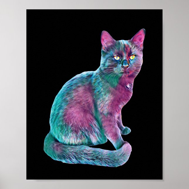 Cat Kitten Cute Fur Nose Funny Animals Poster (Front)