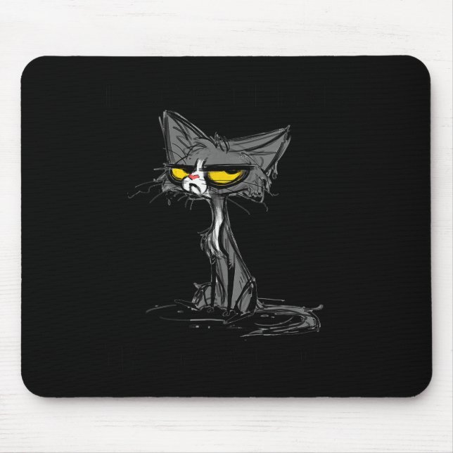 Cat Kitten Did I Roll My Eyes Out Loud Funny Sarca Mouse Pad (Front)