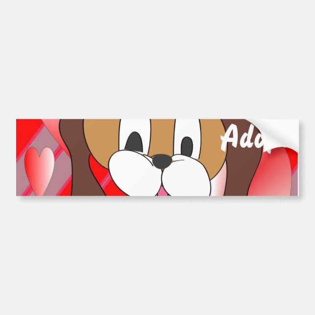 Cat Kitten Dog Adopt Bumper Sticker (Front)