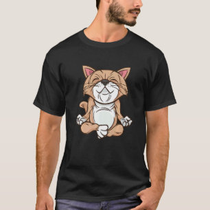 Cat Kitten Exercise Om Meditation Position Lotus S T-Shirt