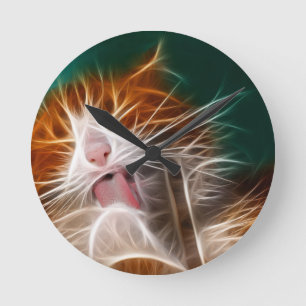 cat kitten kitties cute pet purr meow round clock