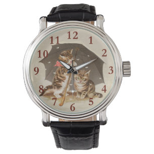Cat Kitten kitty antique vintage pretty cute Watch