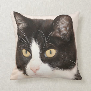 Cat, Kitten, Kitty Face Throw Pillow
