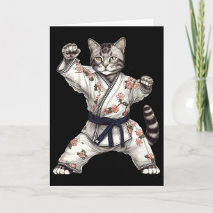 Cat Kitten Kitty Karate Taekwondo Kickboxing Card
