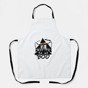 Cat Kitten Kitty Novelty Funny Halloween Spooky bo Apron