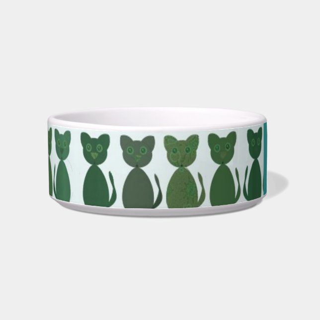 Cat Kitten Pet Pattern Office Love Destiny Bowl (Right)