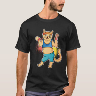 Cat Kitten Sport Fitness Training T-Shirt