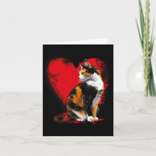 Cat Kitten Valentines Mothers Fathers Day Red Hear Card