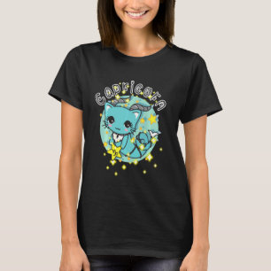 Cat Kitty Cute Meow Capricorn Girl Kid Was Born In T-Shirt