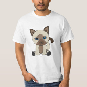 Cat Kitty Fur Nose Cute Animals Kids Siam T-Shirt