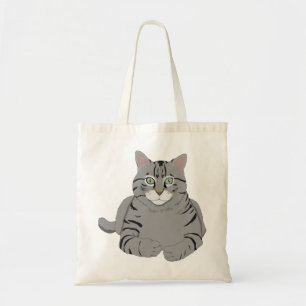 Cat Kitty Grey Tiger Tabby Pet Animal Domestic Tote Bag