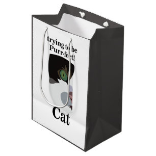 Cat Kitty Pet Funny Medium Gift Bag