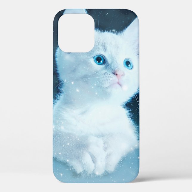 Cat kitty snow art animal nature Case-Mate iPhone case (Back)