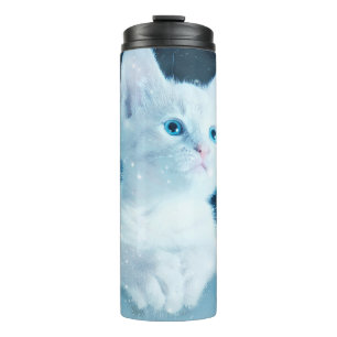 Cat kitty snow art animal nature thermal tumbler