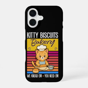 Cat Kneading Baker Kitty Biscuits We Knead Em You iPhone 16 Case