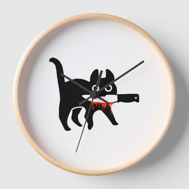 Cat Knife Clock (Front)