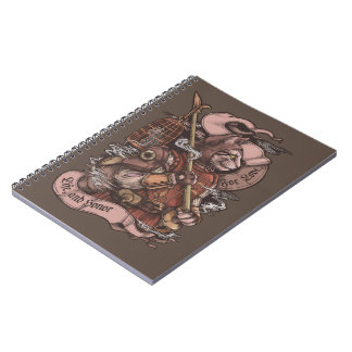 Cat Knight vintage print Notebook