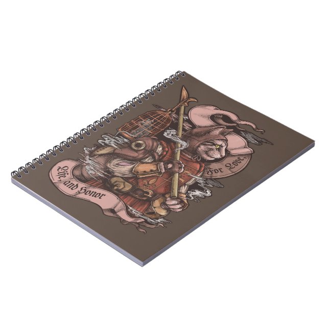 Cat Knight vintage print Notebook (Left Side)