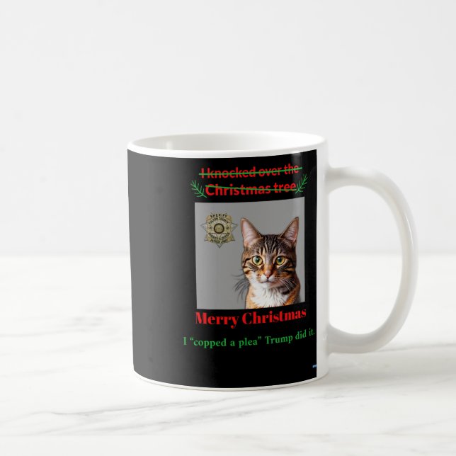 Cat Knocks Over The Christmas Tree  Coffee Mug (Right)