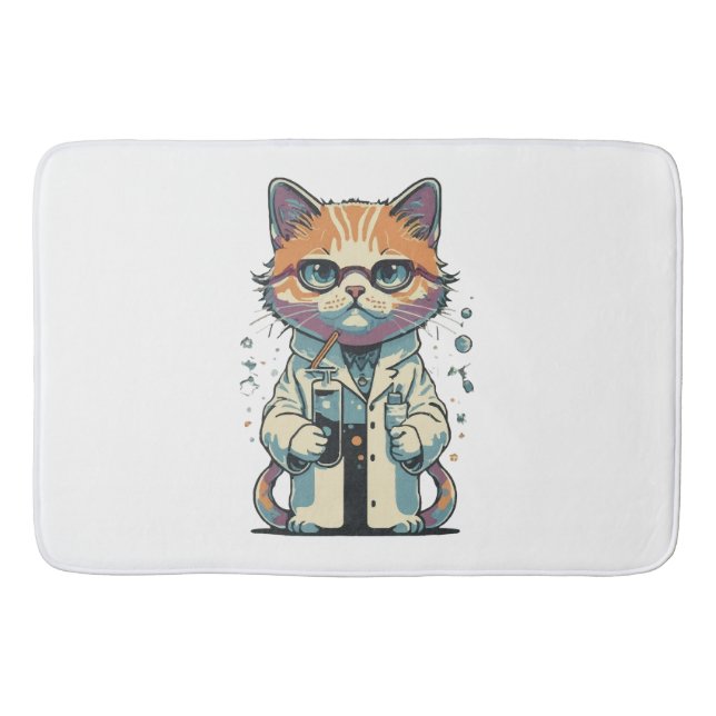 Cat Lab Focused Bath Mat (Front)