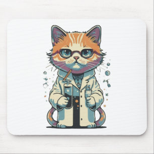 Cat Lab Focused Mouse Pad