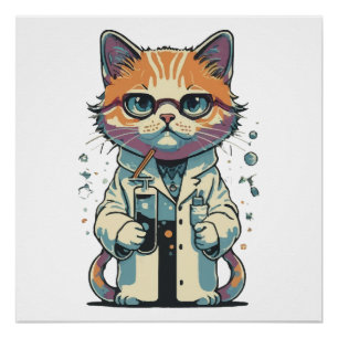Cat Lab Focused Poster