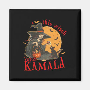 Cat Ladies Cat Lettering Positive Funny Halloween Magnet