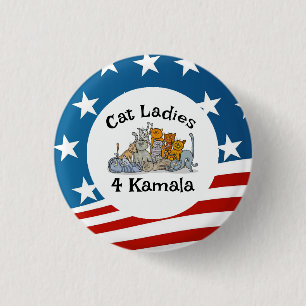 Cat Ladies Design 3 Cm Round Badge