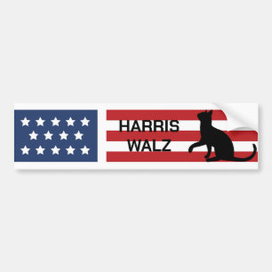 Cat Ladies for Harris/Walz Design Bumper Sticker